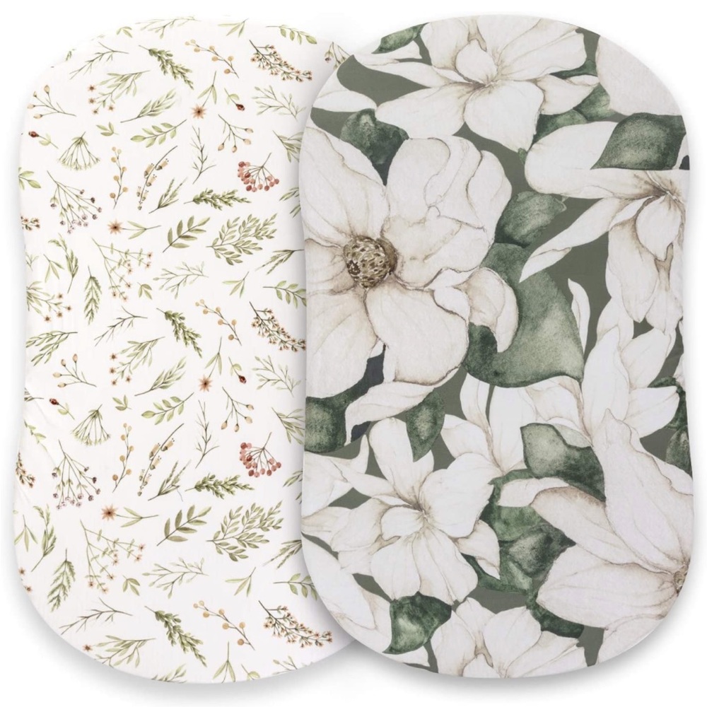 🌱 Pobibaby // Premium Bassinet Sheets, Ultra-Soft Cotton Blend (Pk of 2)